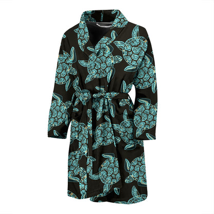 Sea Turtle Print Design LKS302 Men Bathrobe