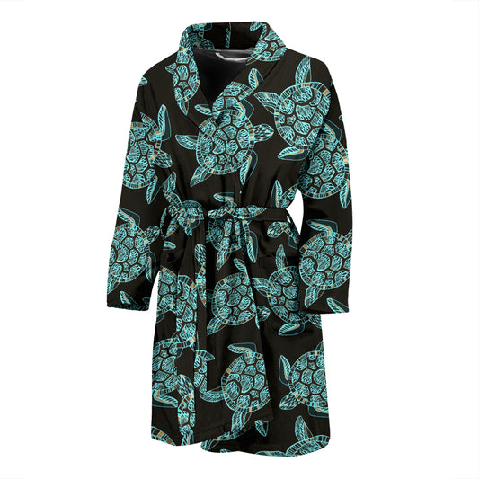 Sea Turtle Print Design LKS302 Men Bathrobe