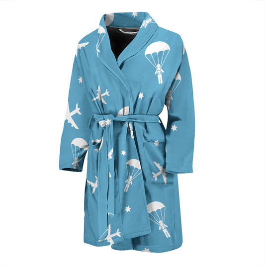 Skydiver Print Design LKS303 Men Bathrobe