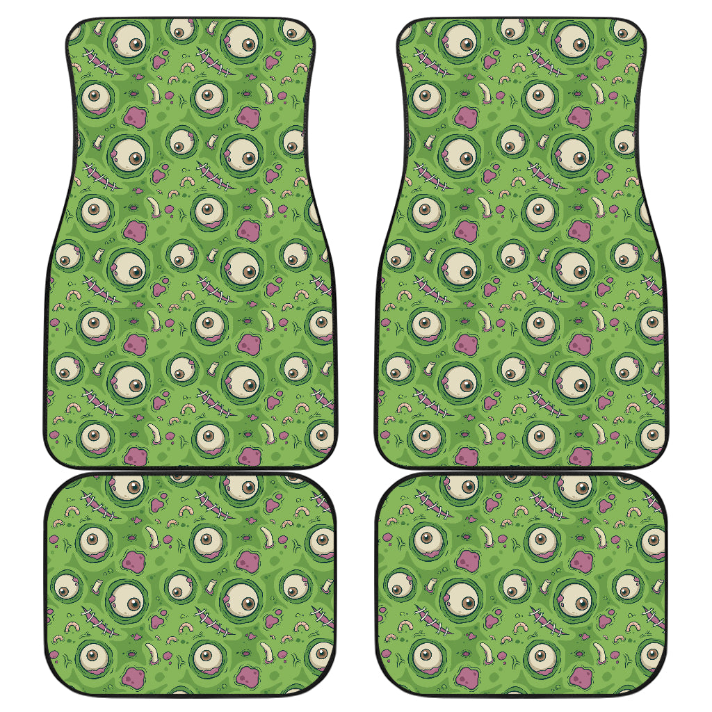 Zombie Eyes Design Pattern Print Car Floor Mats Front Back