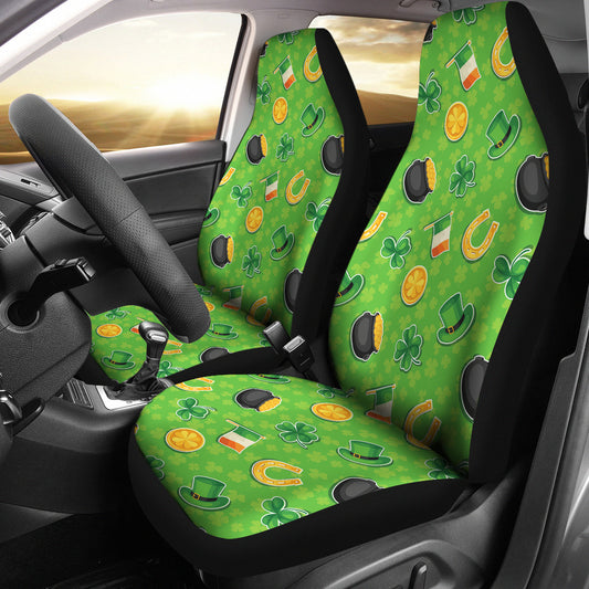 Shamrock Saint Patrick's Day Print Design LKS302 Car Seat Covers