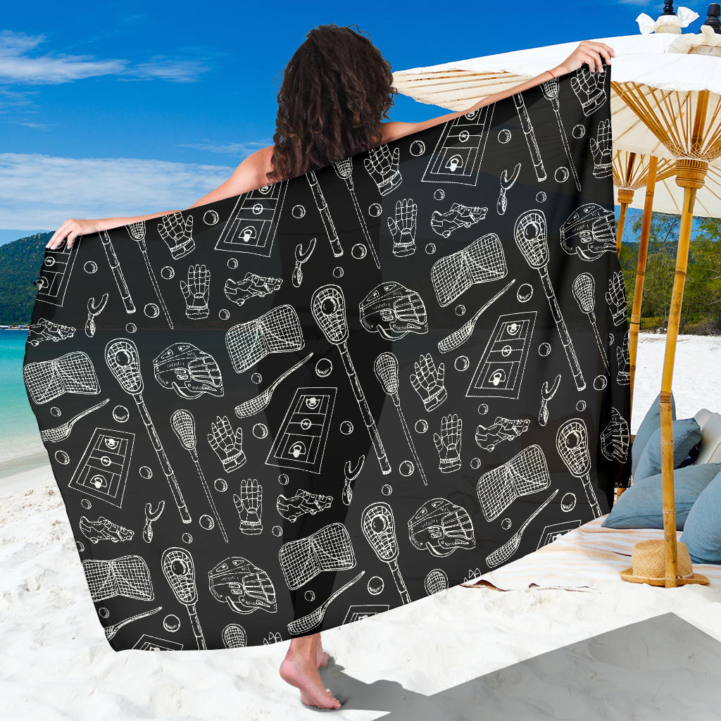 Lacrosse Pattern Print Design 01 Sarong Pareo Wrap