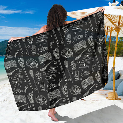 Lacrosse Pattern Print Design 01 Sarong Pareo Wrap
