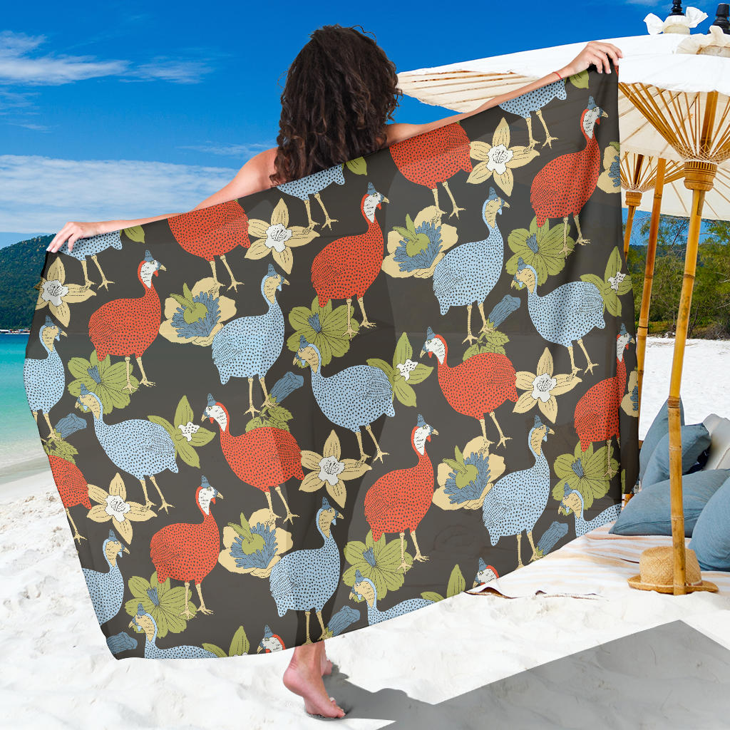 Guinea Fowl Pattern Print Design 02 Sarong Pareo Wrap