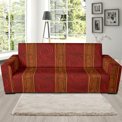 Maori Pattern Print Design 05 Sofa Slipcover