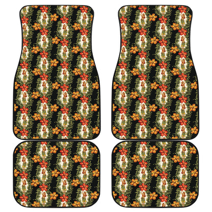 Hawaiian Flower Hula Hibiscus Print Car Floor Mats Front Back
