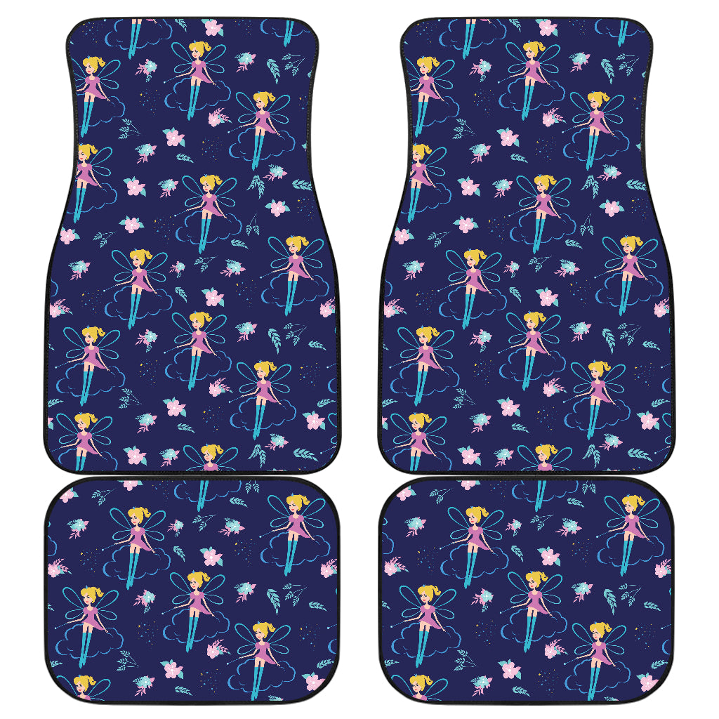 Fairy Cartoon Style Print Pattern Car Floor Mats Front Back