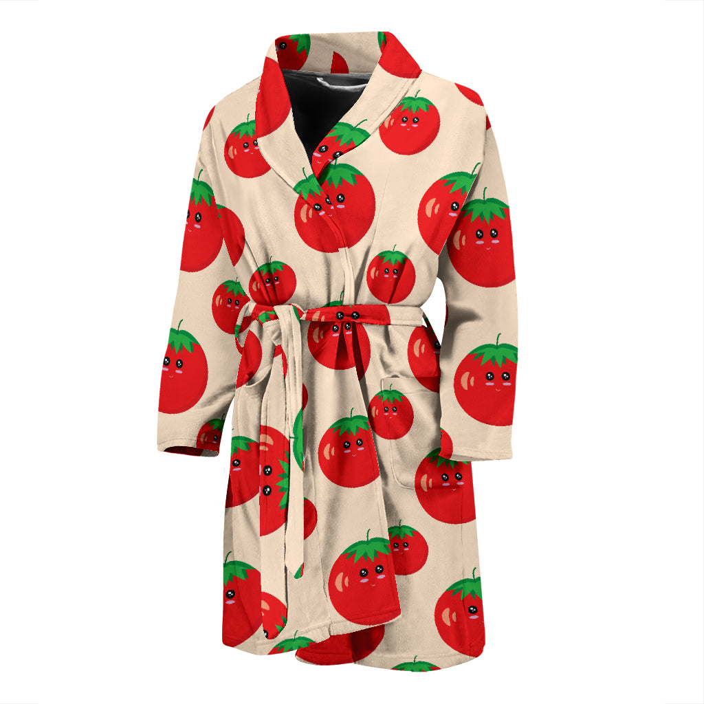 Tomato Print Design LKS308 Men Bathrobe