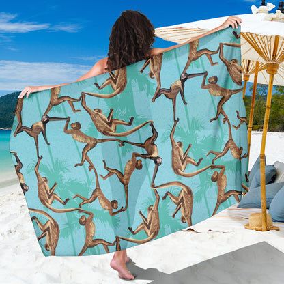 Monkey Pattern Print Design 04 Sarong Pareo Wrap