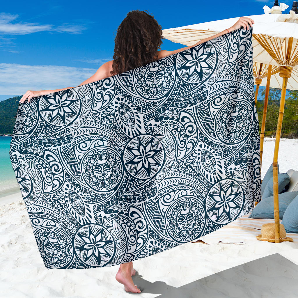 Polynesian Pattern Print Design A03 Sarong Pareo Wrap