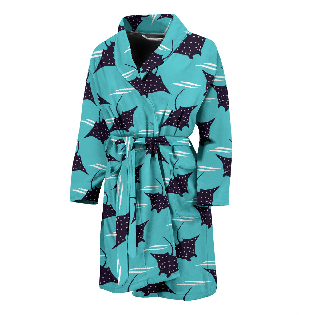 Manta Ray Print Design LKS403 Men Bathrobe