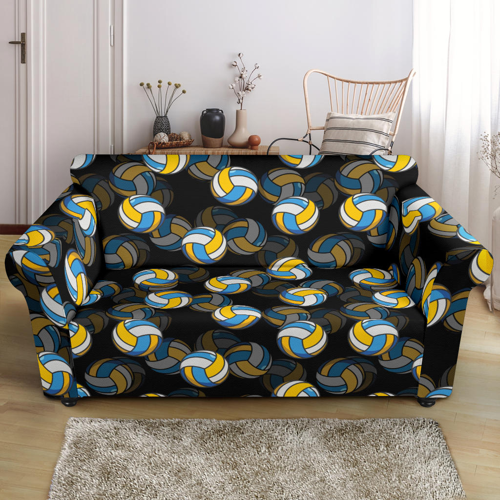 Volleyball Print Design LKS302 Loveseat Couch Slipcover