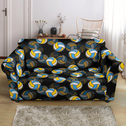 Volleyball Print Design LKS302 Loveseat Couch Slipcover