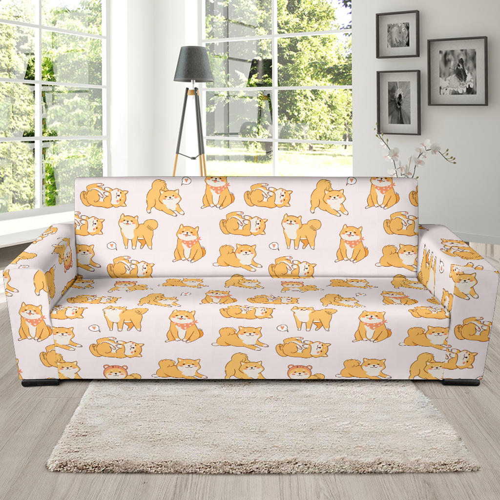 Shiba Inu Print Design LKS308 Sofa Slipcover