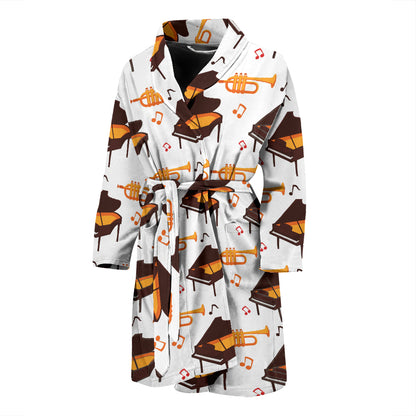 Piano Print Design LKS406 Men Bathrobe