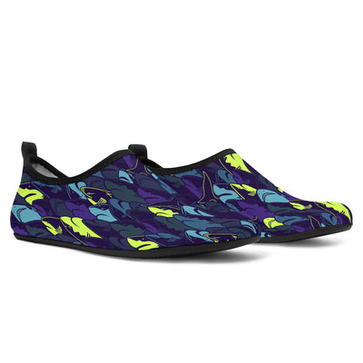 Shark Neon color Print Aqua Water Shoes