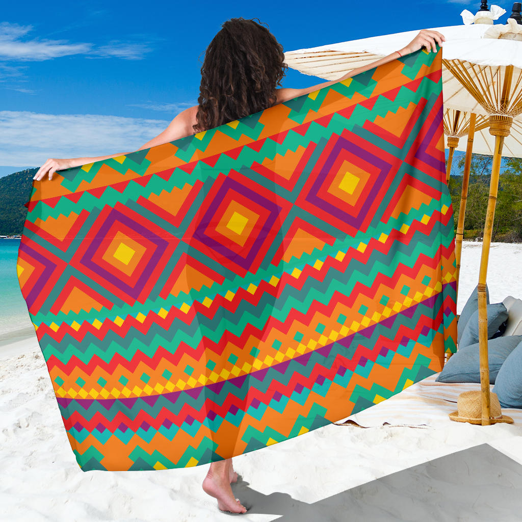 Mexican Pattern Print Design 04 Sarong Pareo Wrap