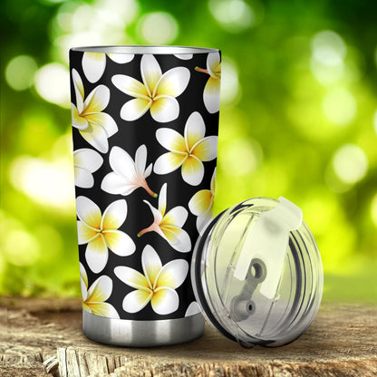 Yellow Plumeria Hawaiian Flowers Tumbler