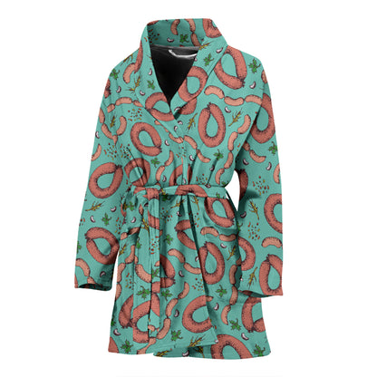 Sausage Print Design LKS303 Women Bathrobe
