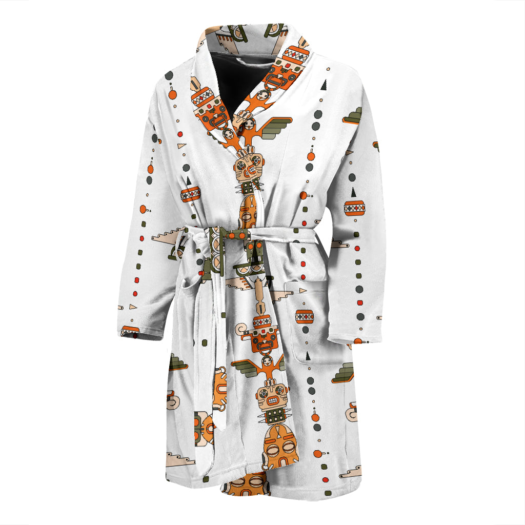 Totem Print Design LKS302 Men Bathrobe