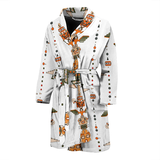 Totem Print Design LKS302 Men Bathrobe
