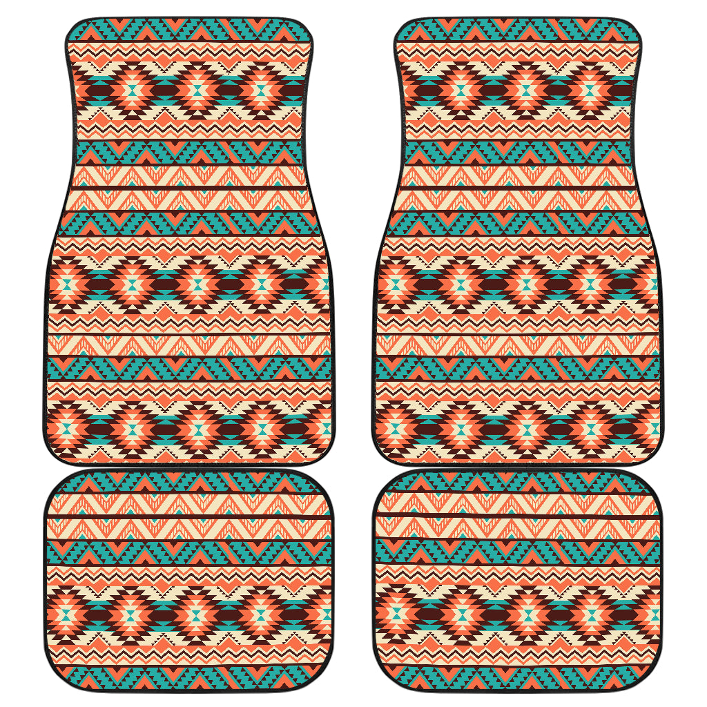 Navajo Western Style Print Pattern Car Floor Mats Front Back