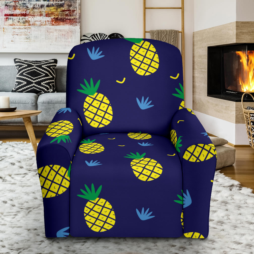 Pineapple Pattern Print Design A01 Recliner Slipcover with Pocket
