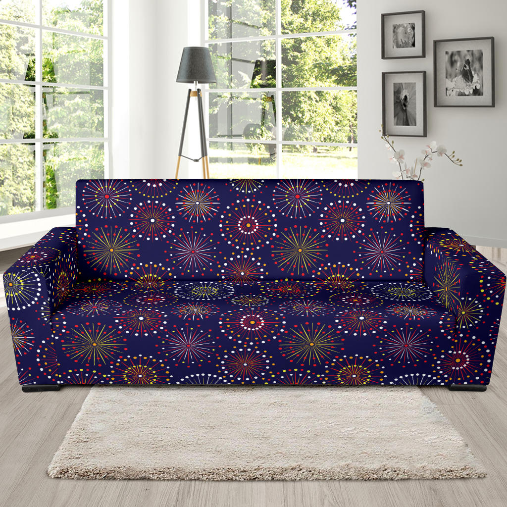 Firework Flower Style Print Design LKS302 Sofa Slipcover