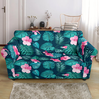 Summer Floral Print Design LKS301 Loveseat Couch Slipcover