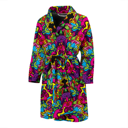 Trippy Print Design LKS303 Men Bathrobe