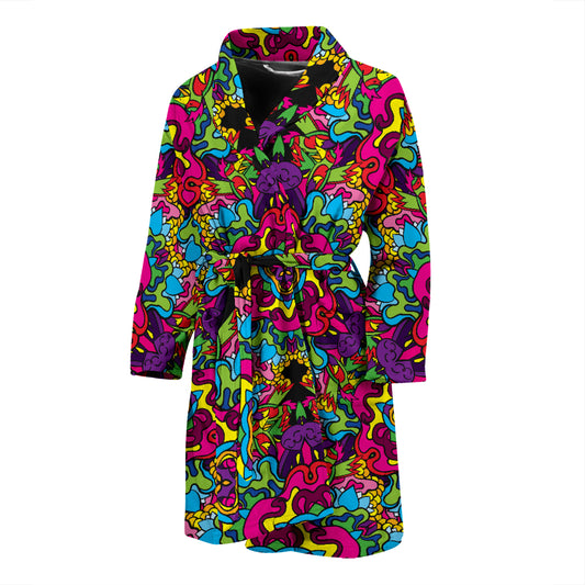 Trippy Print Design LKS303 Men Bathrobe