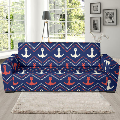 Anchor Pattern Print Design 07 Sofa Slipcover