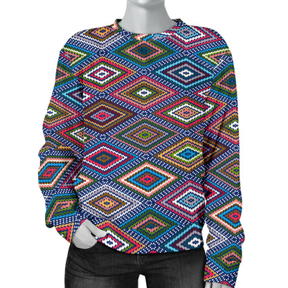Southwestern Design Women Long Sleeve Sweatshirt