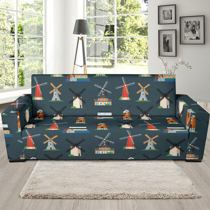 Windmill Pattern Print Design 04 Sofa Slipcover