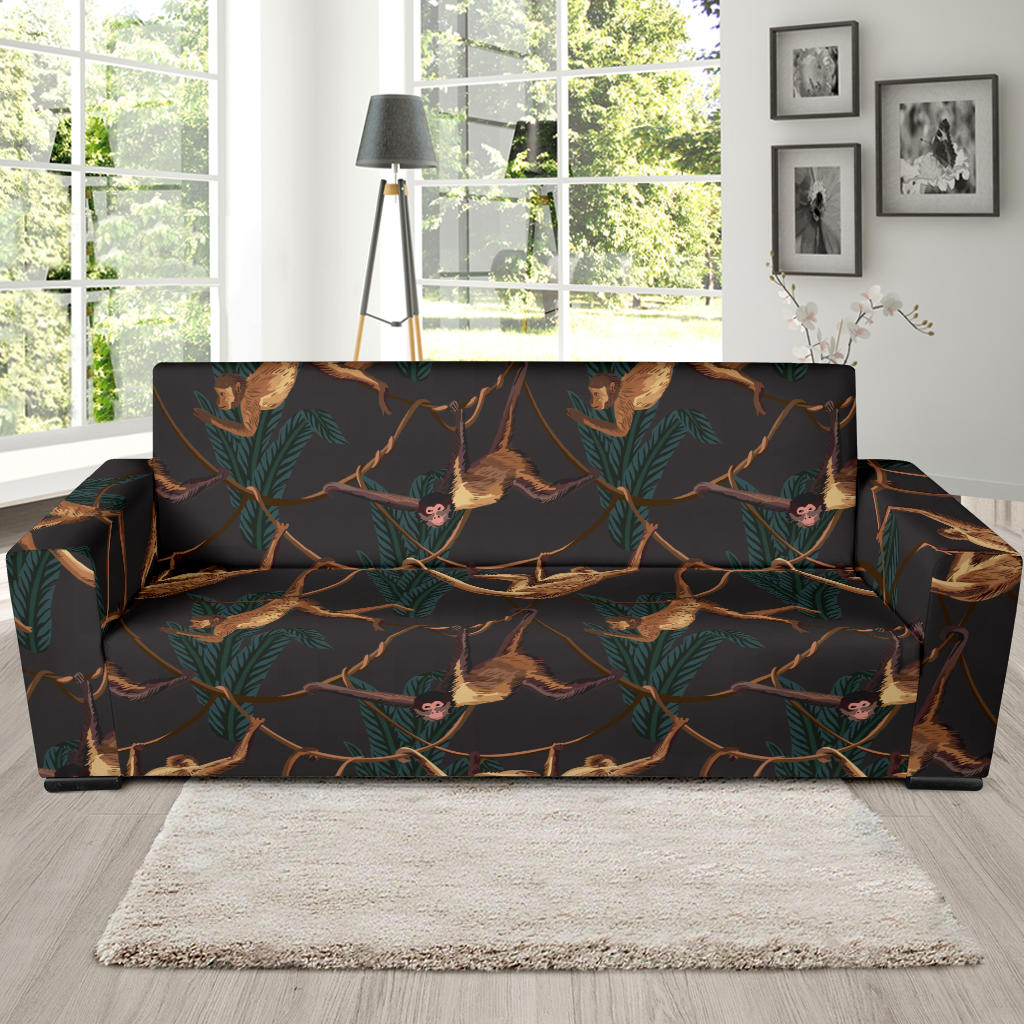 Monkey Pattern Print Design 02 Sofa Slipcover