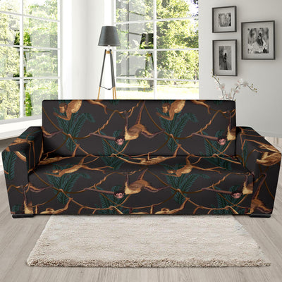 Monkey Pattern Print Design 02 Sofa Slipcover