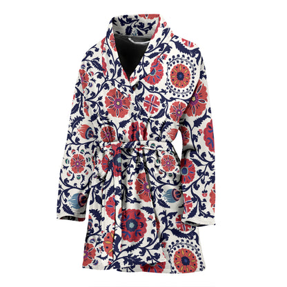 Suzani Print Design LKS304 Women Bathrobe