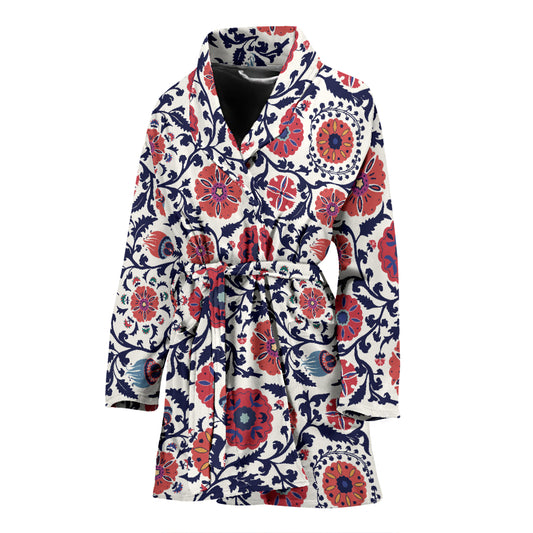 Suzani Print Design LKS304 Women Bathrobe