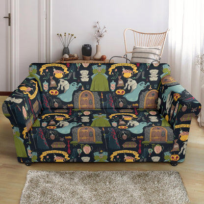 Creepy Halloween Print Design LKS304 Loveseat Couch Slipcover