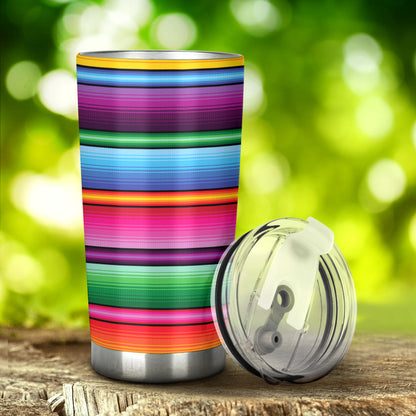 Mexican Blanket Colorful Print Pattern Tumbler