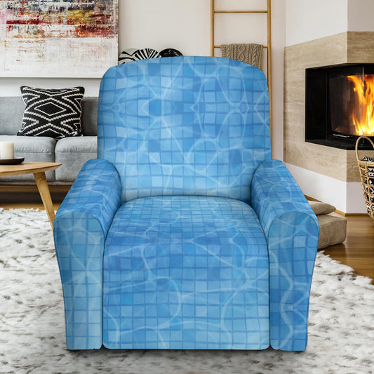 Swimming Pool Print Design LKS302 Recliner Slipcover with Pocket
