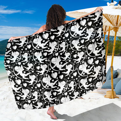 Cupid Pattern Print Design 04 Sarong Pareo Wrap