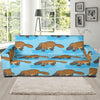 Platypus Pattern Print Design A02 Sofa Slipcover