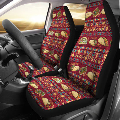 Burrito Taco Print Design LKS302 Car Seat Covers