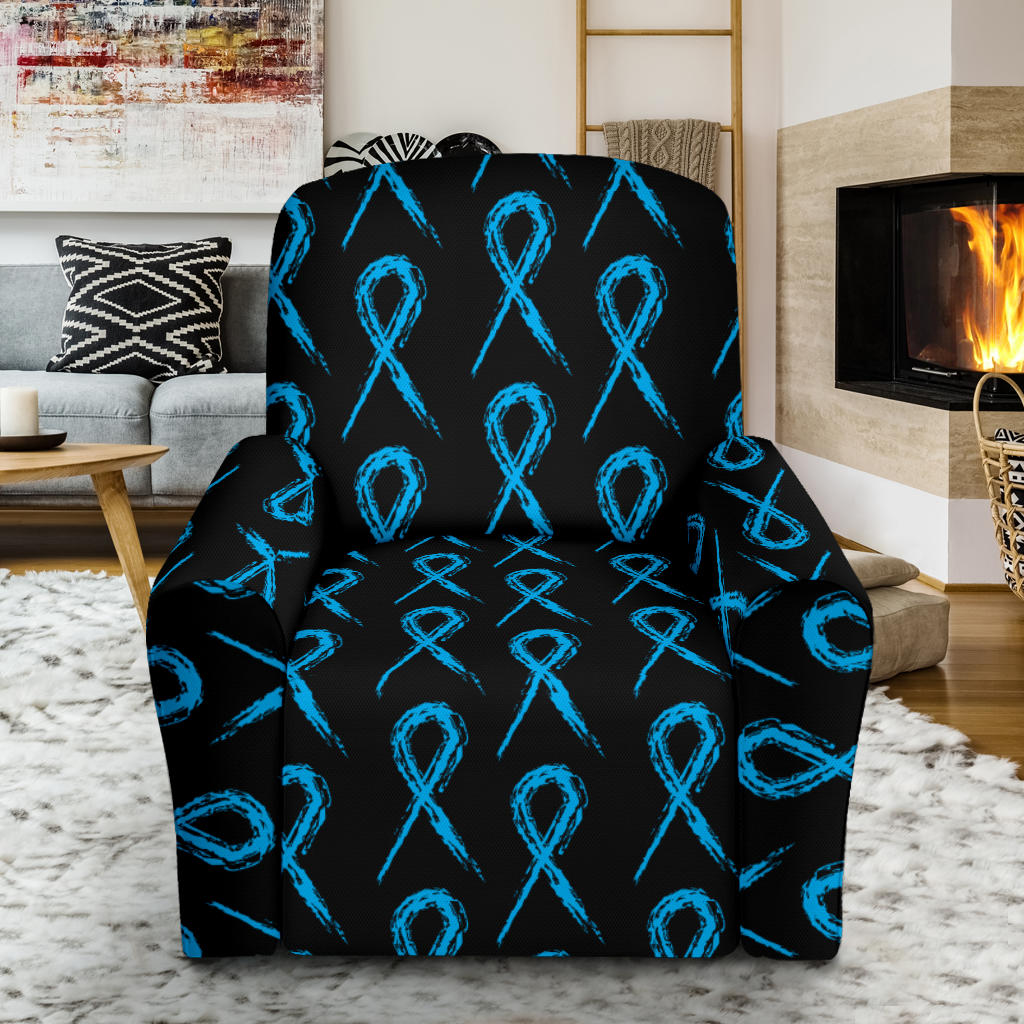 Prostate cancer Pattern Print Design A02 Recliner Slipcover with Pocket
