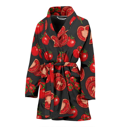 Tomato Print Design LKS303 Women Bathrobe