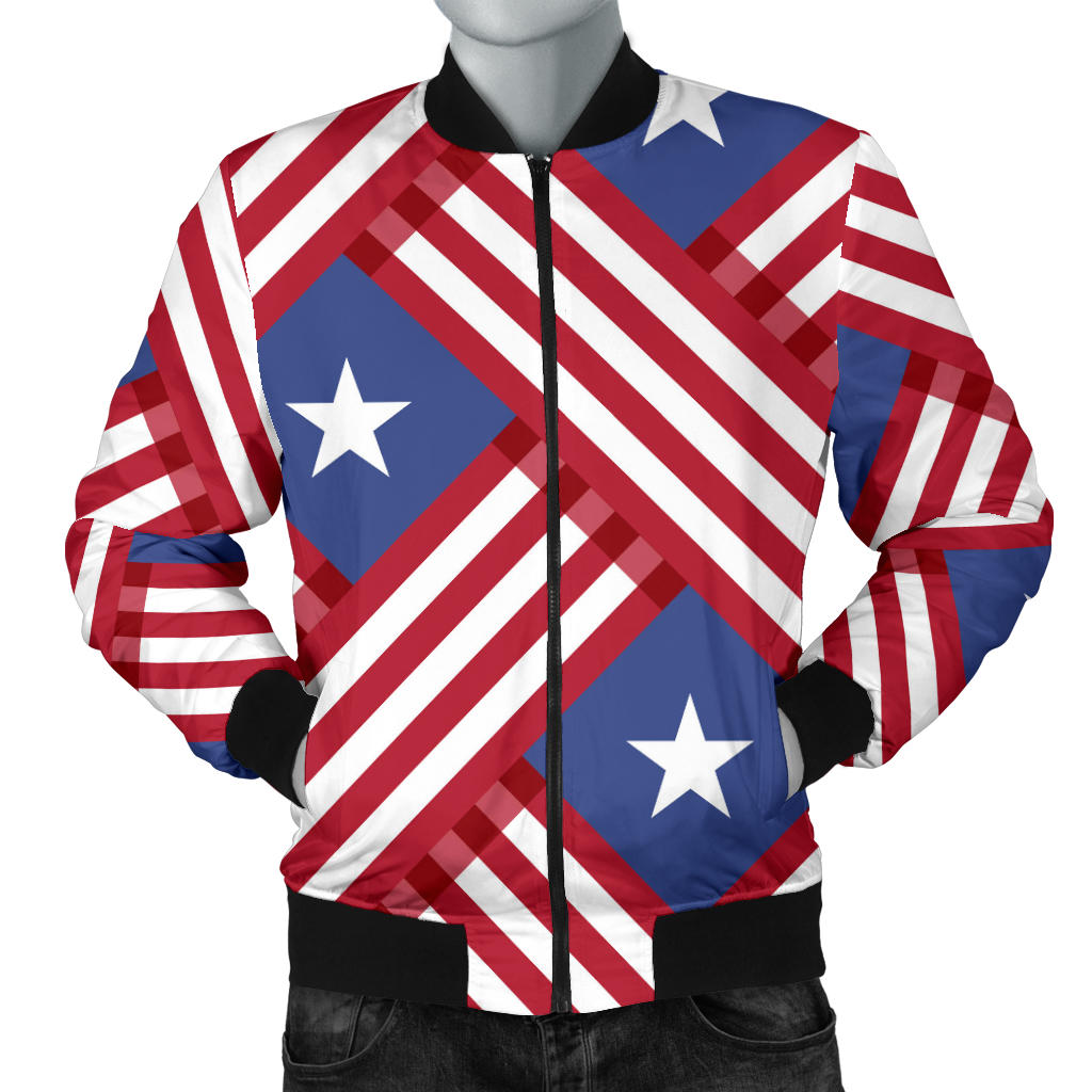 American flag Pattern Men Bomber Jacket