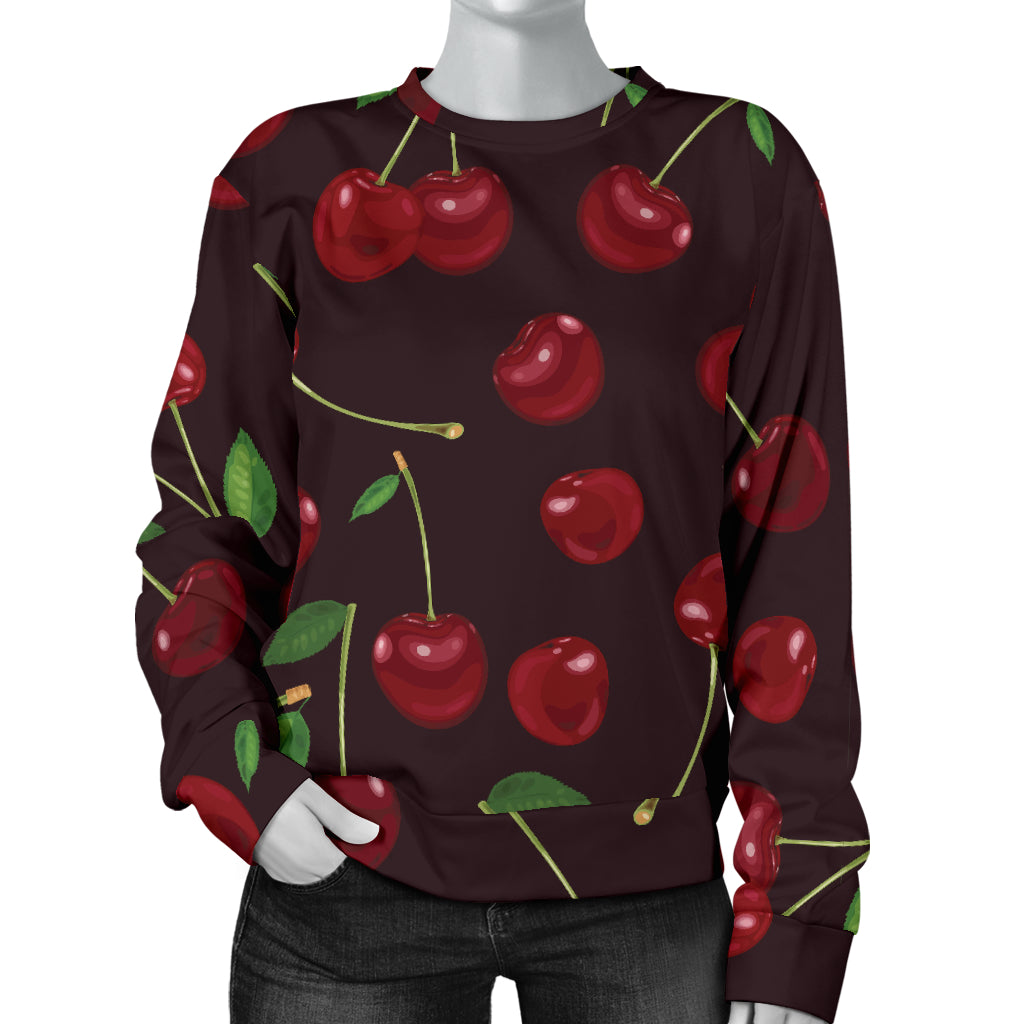Cherry Fresh Pattern Women Long Sleeve Sweatshirt