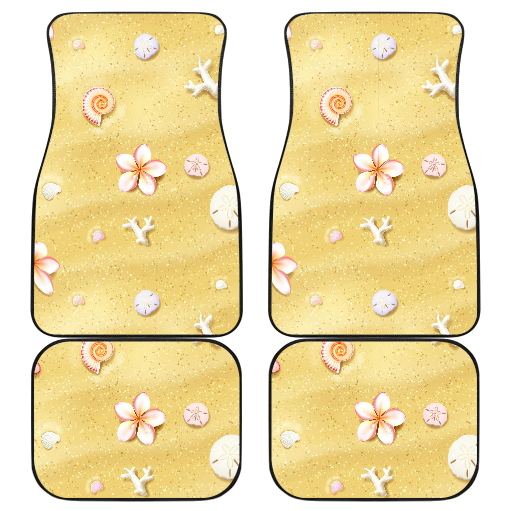 Beach Theme Print Car Floor Mats Front Back