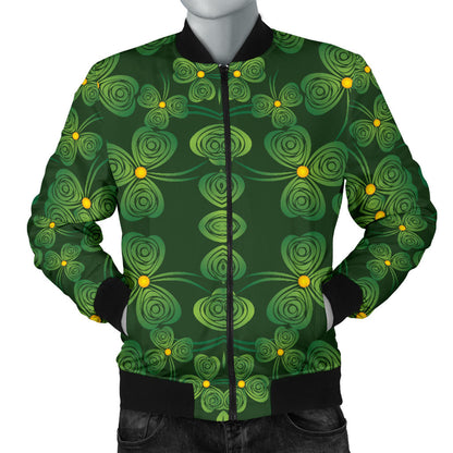 Shamrock Pattern Men Bomber Jacket